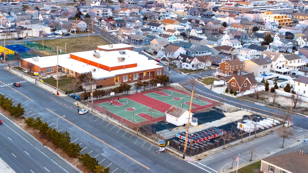 Seaside Heights' basketball courts, which are slated to be converted to pickleball courts. (Photo: Shorebeat)