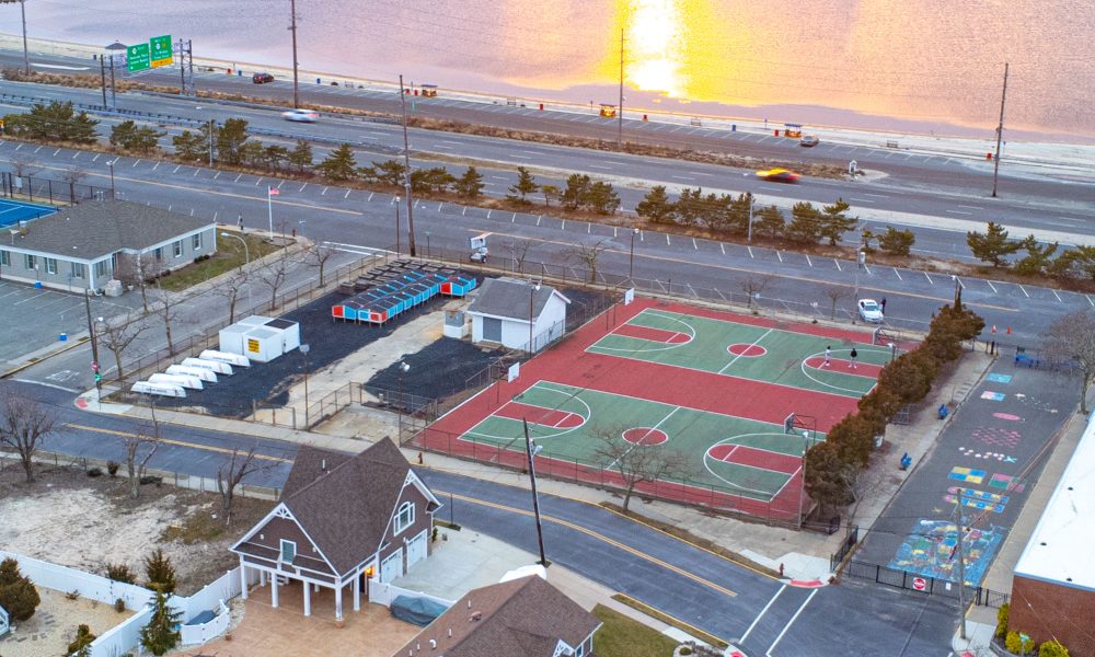 Seaside Heights' basketball courts, which are slated to be converted to pickleball courts. (Photo: Shorebeat)