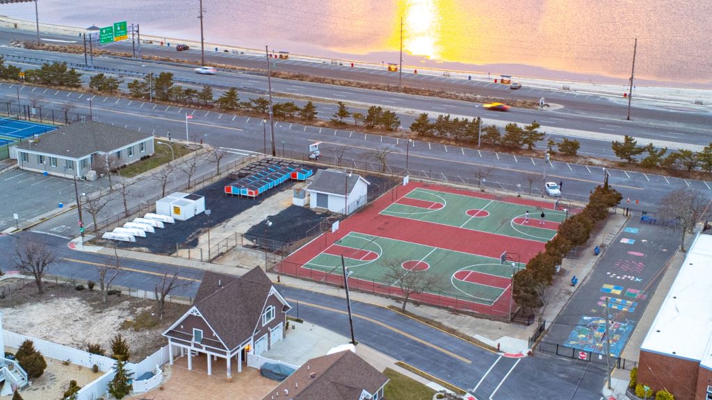 Seaside Heights' basketball courts, which are slated to be converted to pickleball courts. (Photo: Shorebeat)