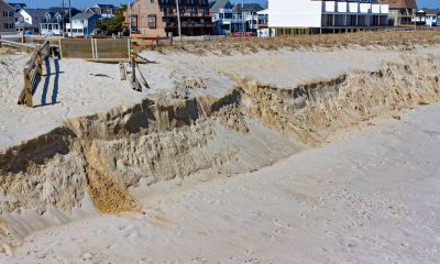 Dune erosion 'cliffs' following multiple nor'easters in a week, Ortley Beach, N.J., March 12, 2024. (Photo: Shorebeat)