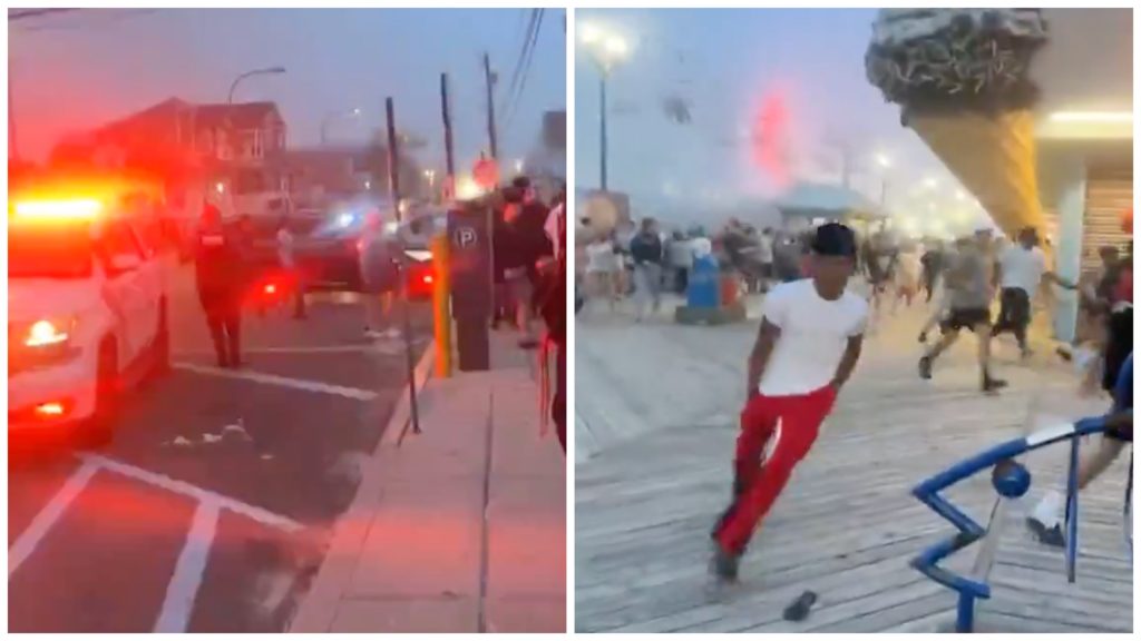 A fracas on the Seaside Heights boardwalk, Memorial Day Weekend 2024. (Source: @4ever_Stressed/ X)
