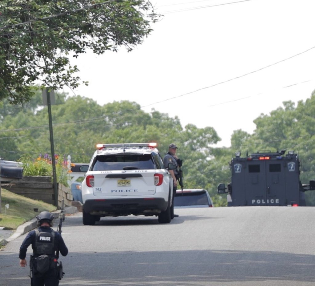 A standoff on Ravenwood Drive in Toms River, July 5, 2024. (Credit: Jersey Shore Fire Response/ Instagram)