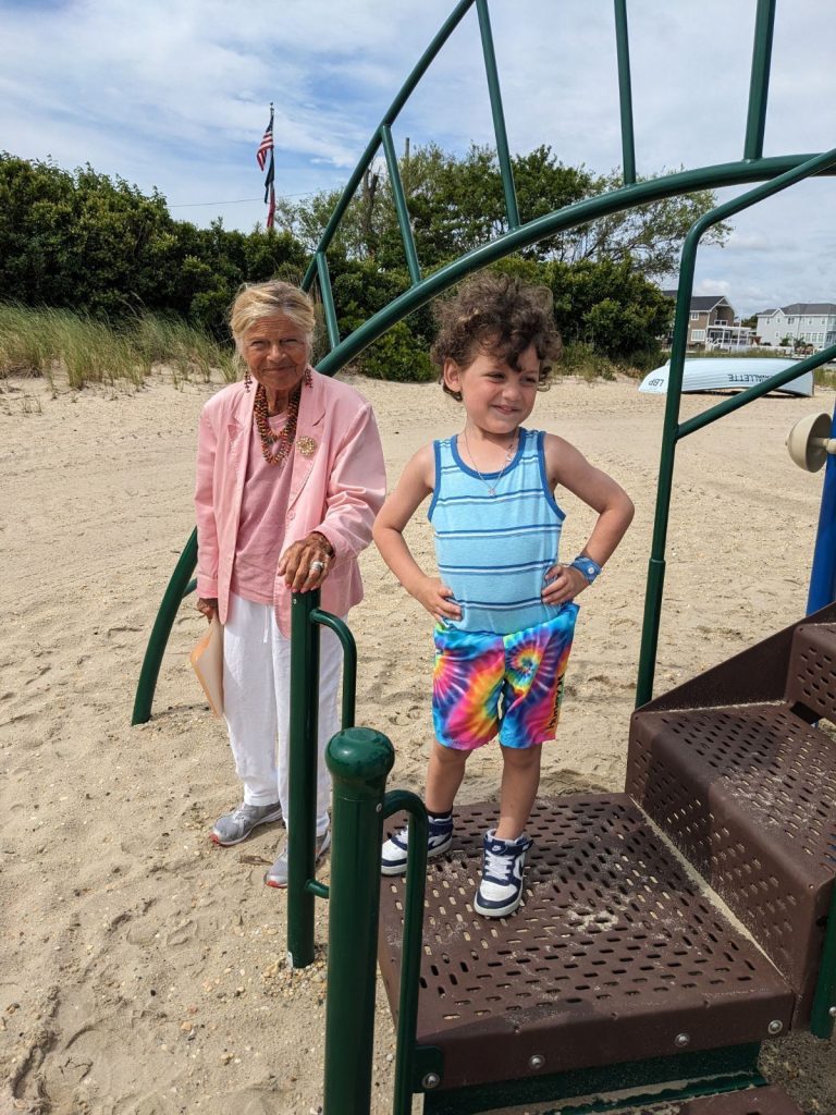 The dedication ceremony for the new Brooklyn Avenue Playground, on the bayfront in Lavallette. (Photo: Anita Zalom)