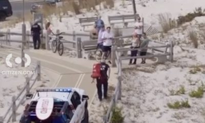 A water rescue in Seaside Park, NJ, Sept. 19, 2024. (Screenshot: Jersey Shore Fire News/Citizen App)