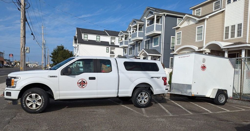 The Marine Mammal Stranding Center prepares to remove a whale from the Lavallette beachfront, Oct. 4, 2024. (Photo: MMSC)