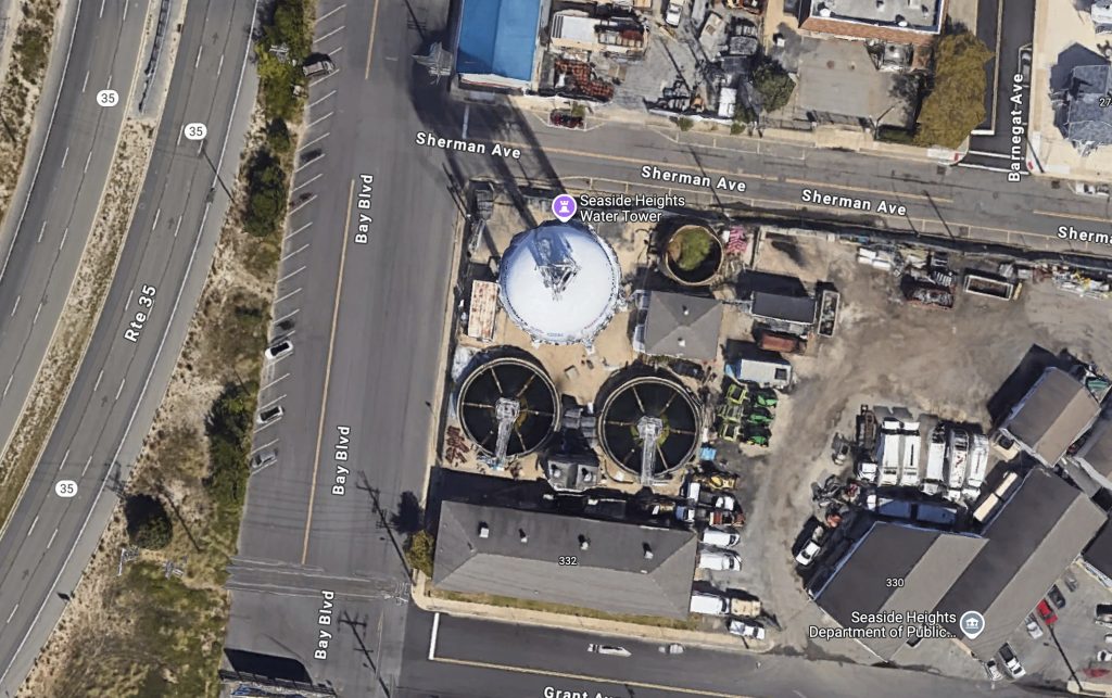 The Seaside Heights water treatment plant. (Credit: Google Maps)